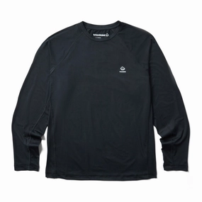 Quick-Dry Wolverine Mens Black Polyester L/S Tactical Sun-Stop Eco Crew