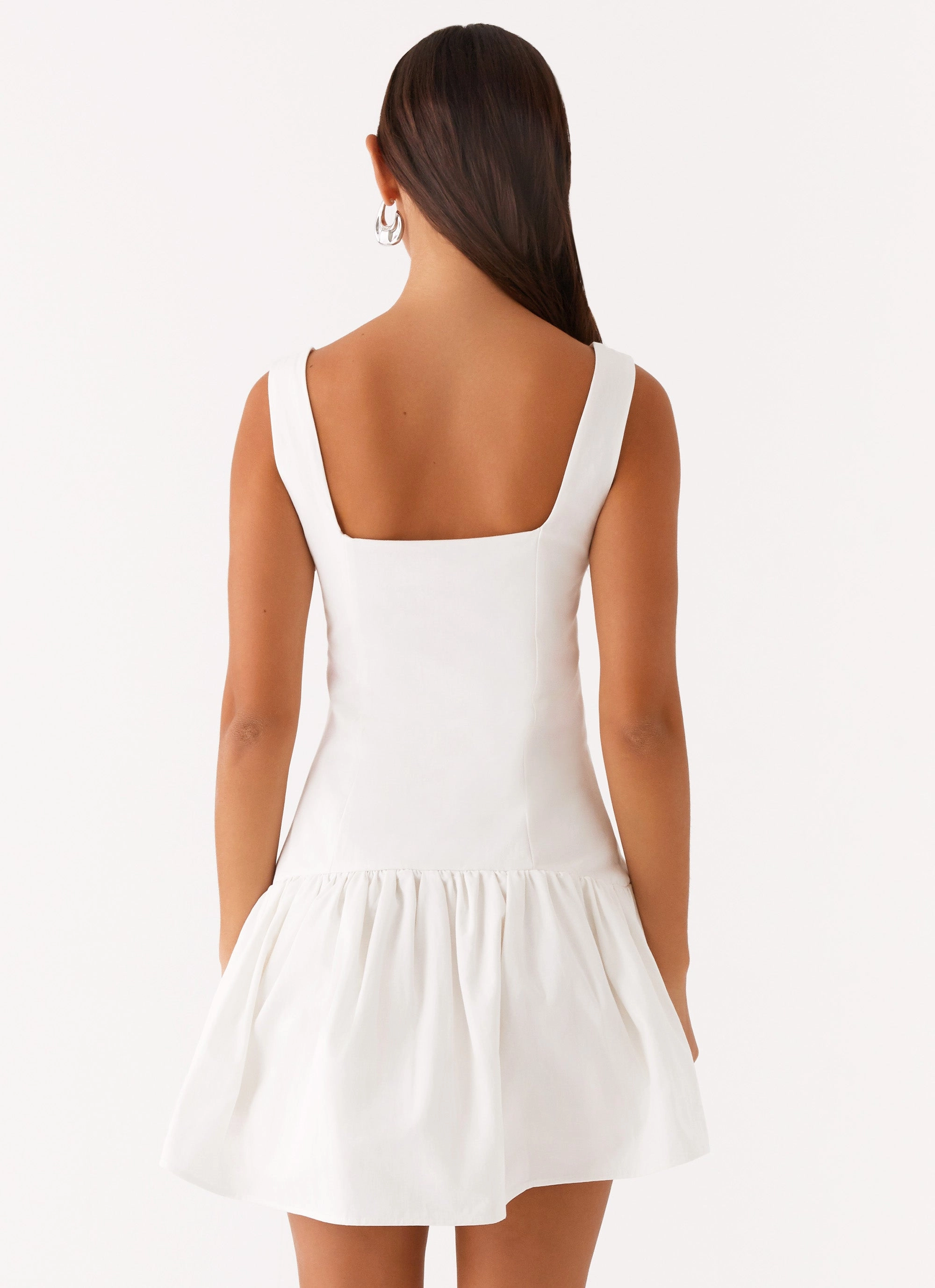 Jolene Mini Dress - White Soft Stitch Water-Repellent-Finish