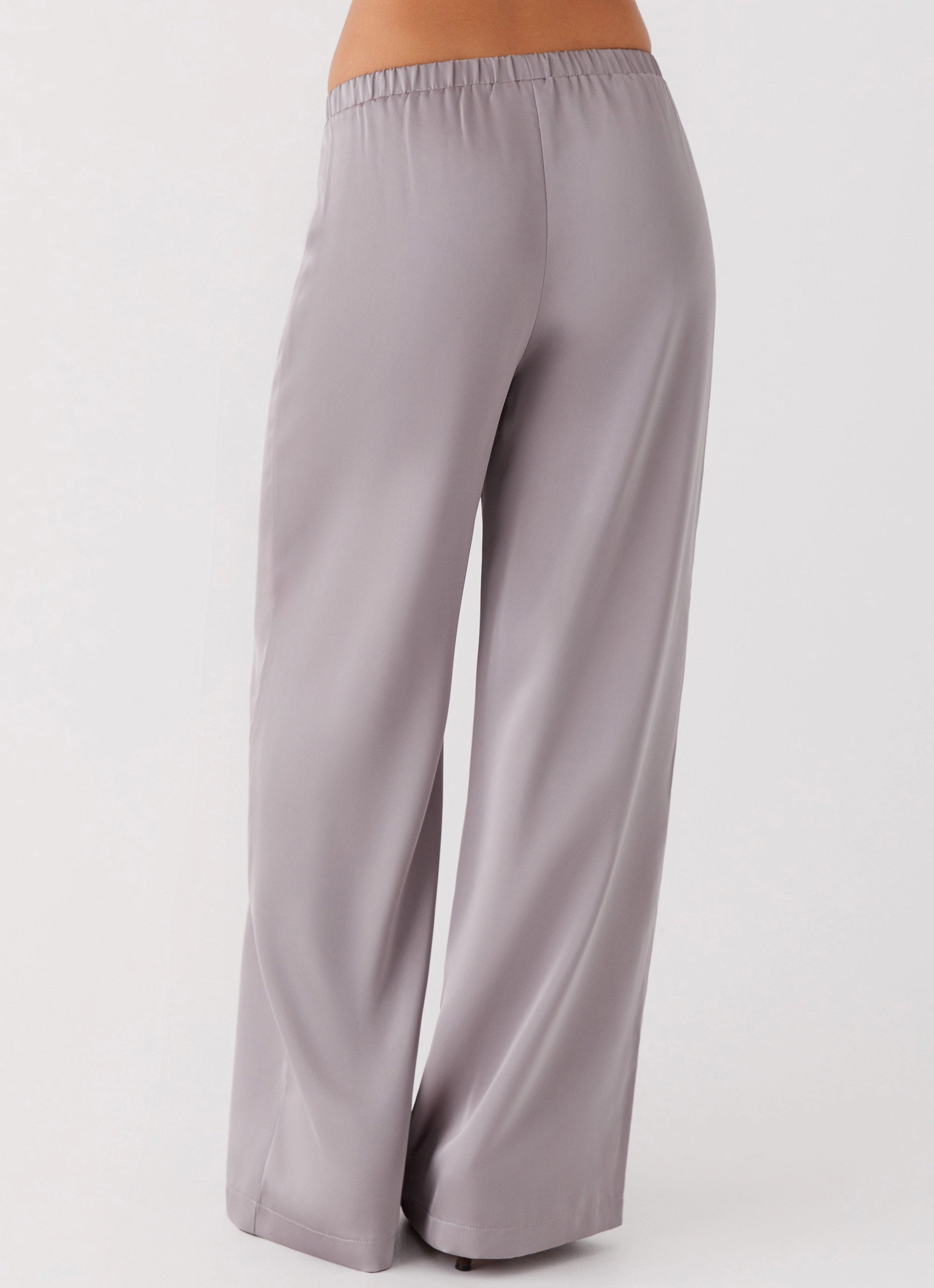 Cutting-edge Palm Cove Satin Pants - Grey