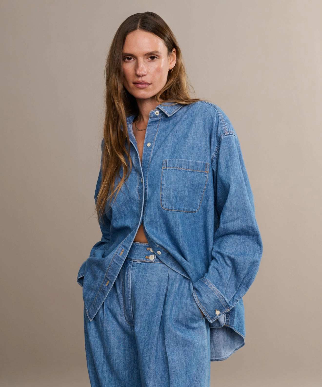 Stretch Comfort Parker Oversized Shirt