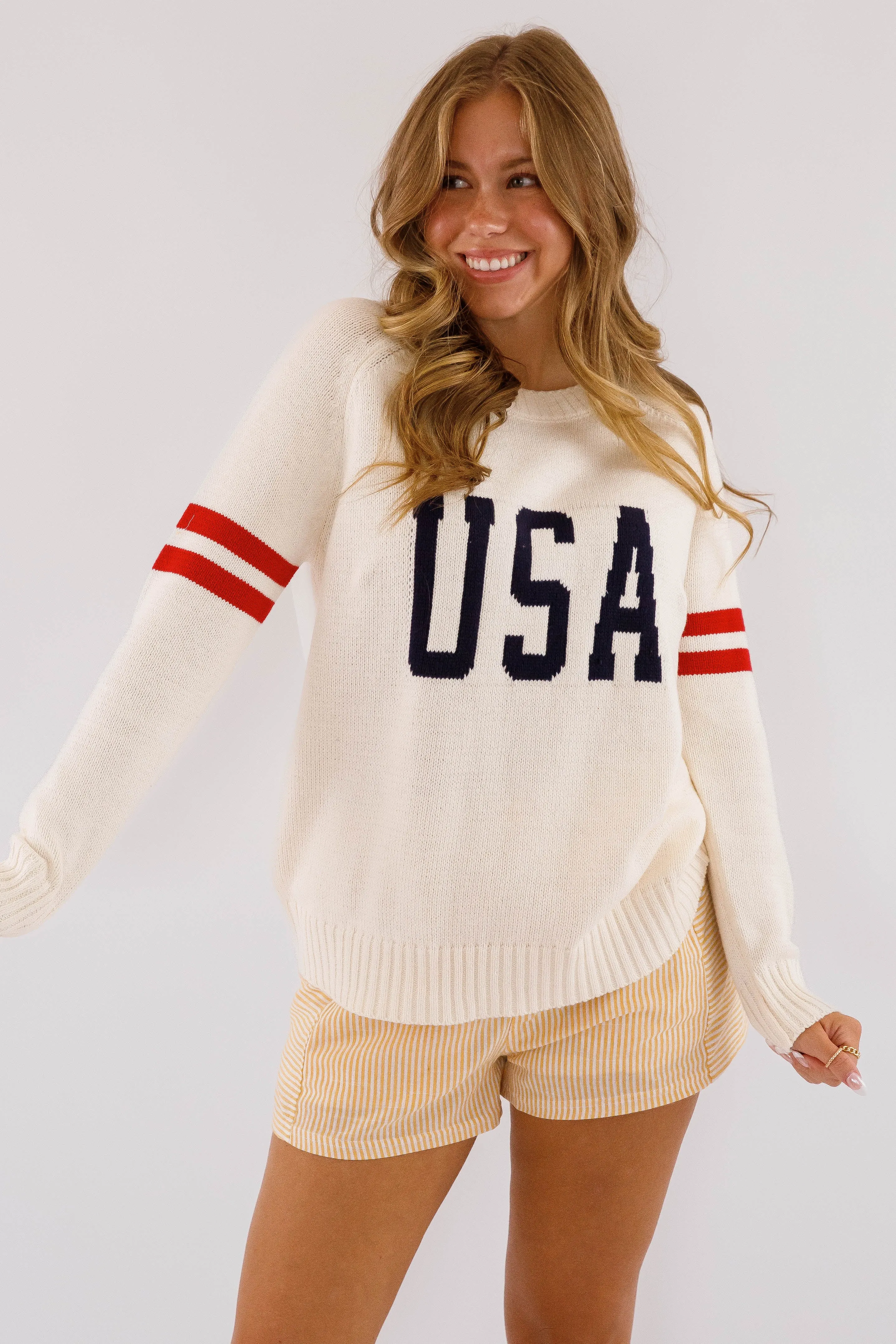 Party In The USA Sweater Non Closure Collar