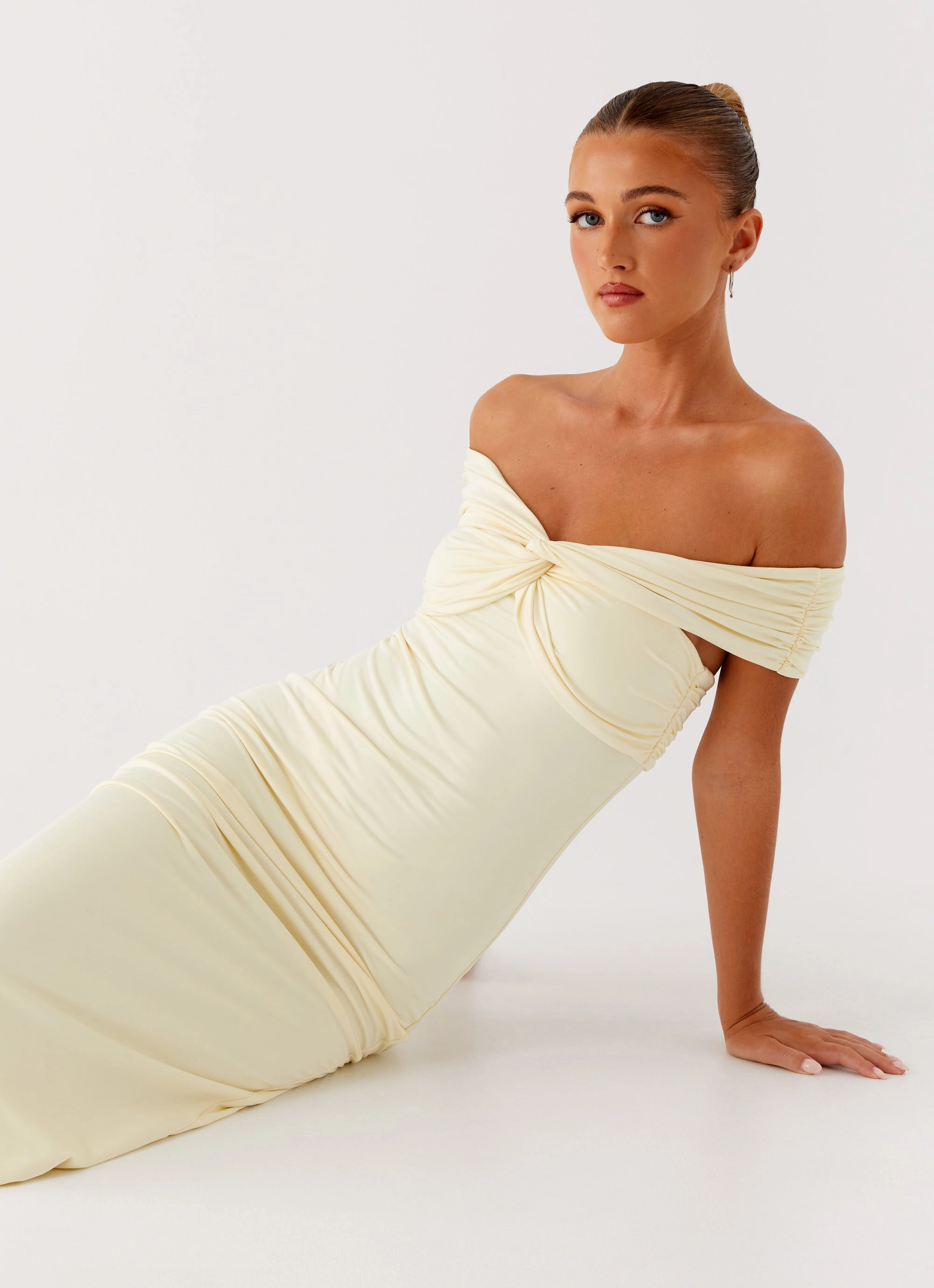 Countless Maxi Dress - Yellow Subtle Glam Cool Elegance