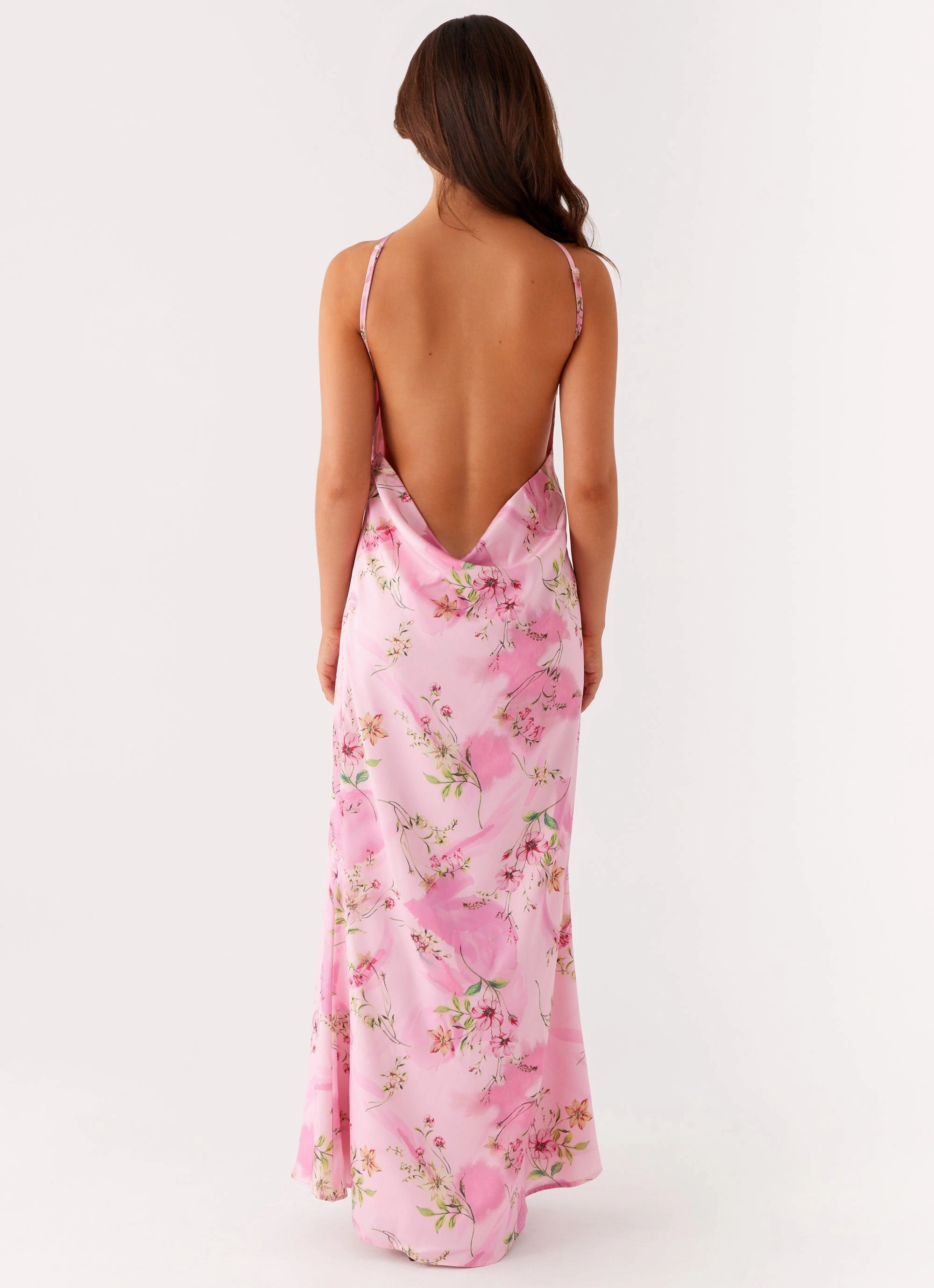 Elegant Touch Pascal Maxi Dress - Pink Floral Print