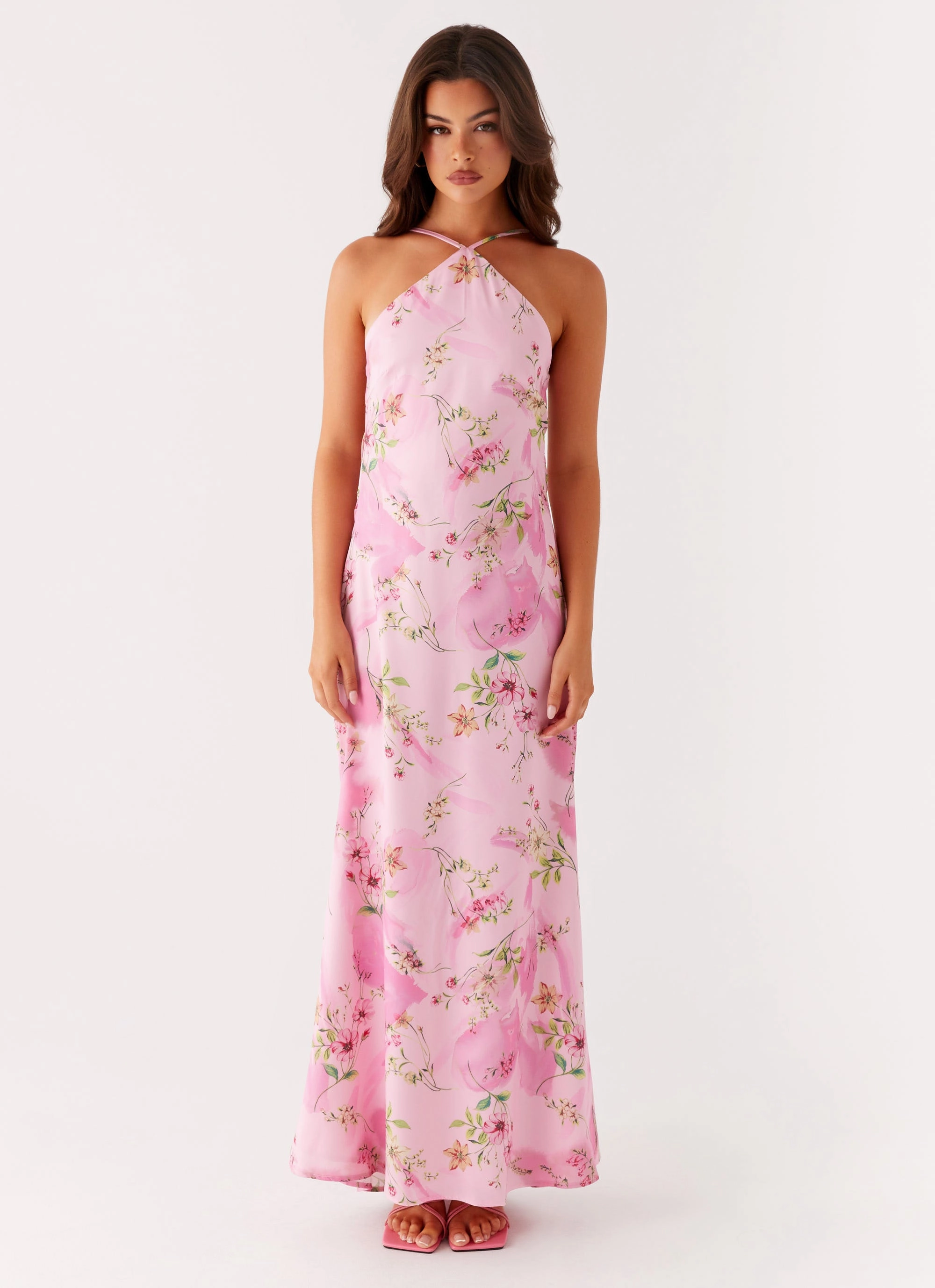 Style Ease Pascal Maxi Dress - Pink Floral Print