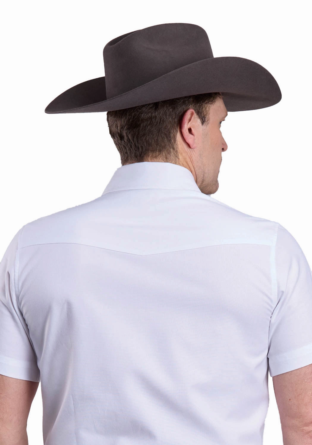 Eco Dye Technique Stetson Mens 2768 Soft Oxford Optic White 100% Cotton S/S Shirt