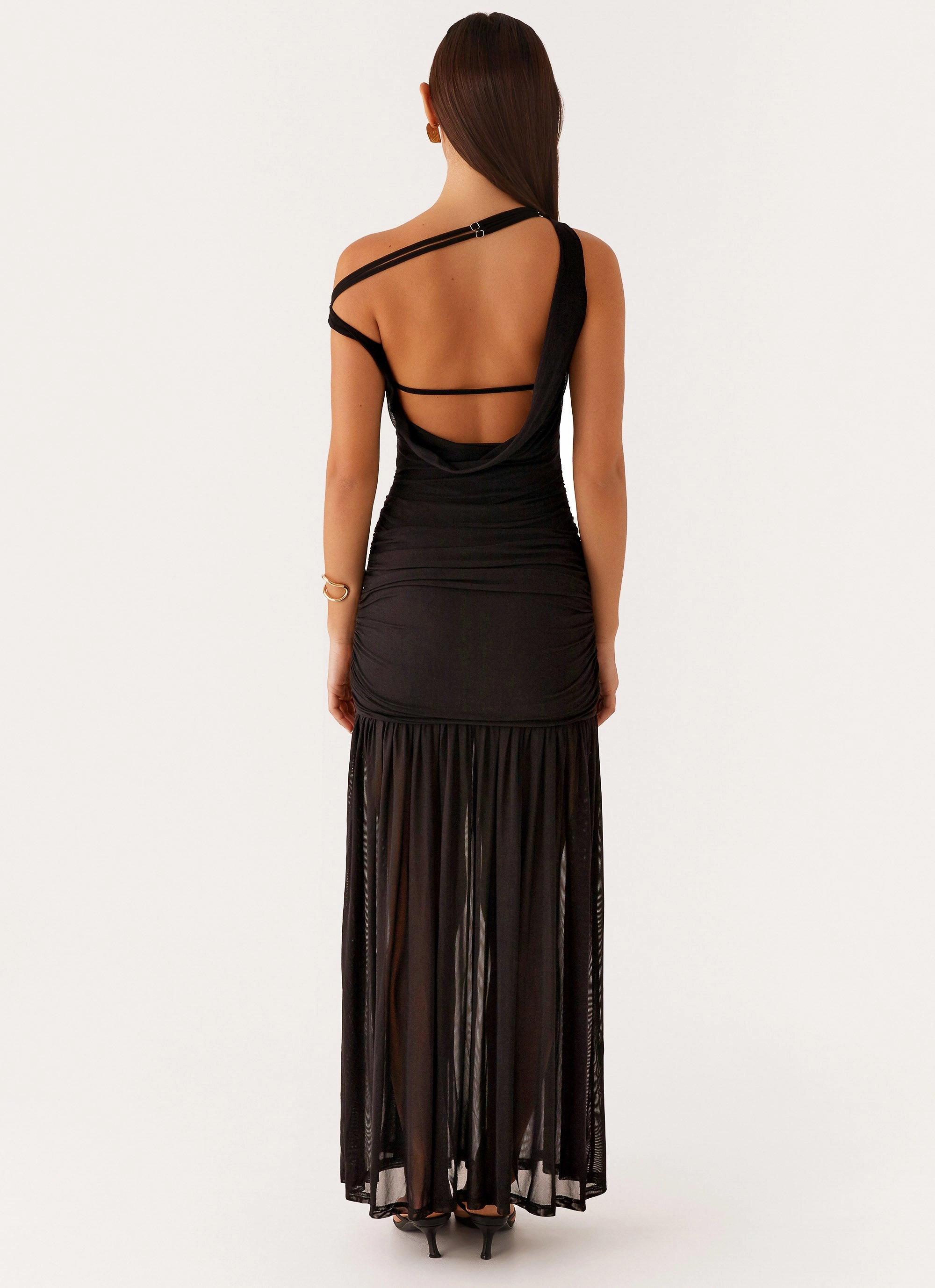 sweet moment Airy Movement Pavilion Maxi Dress - Black
