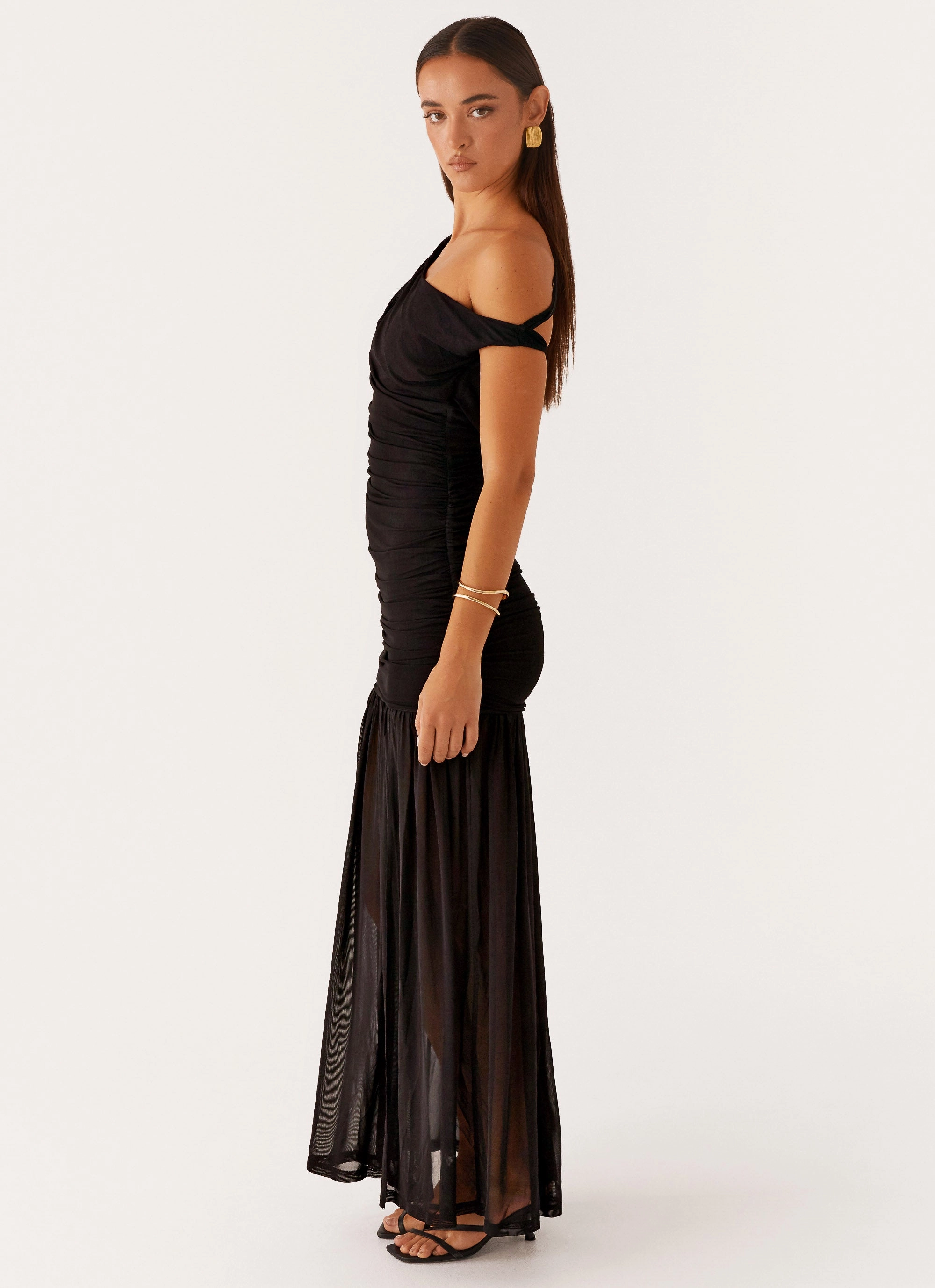 Pavilion Maxi Dress - Black Soft Structure Neutral Flow