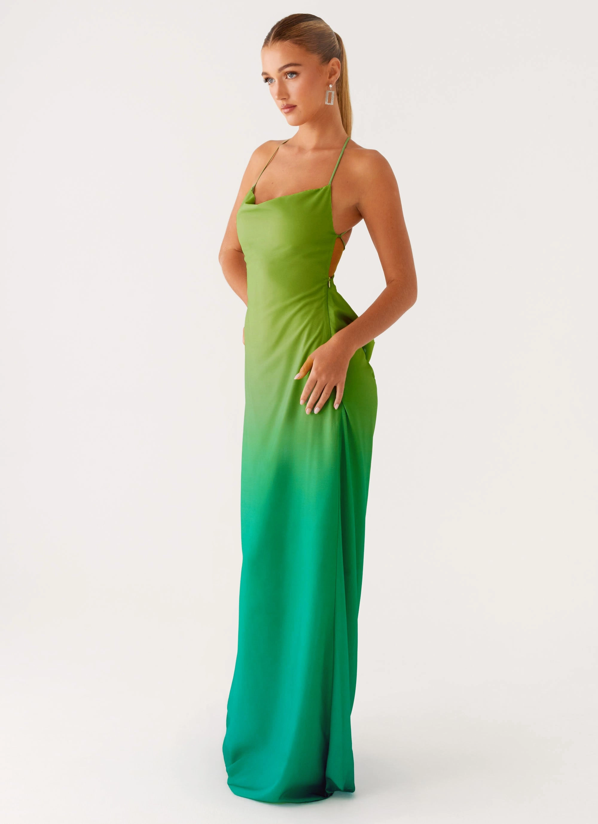 Opposites Attract Maxi Dress - Green Ombre Regular-fit Casual and Comfy
