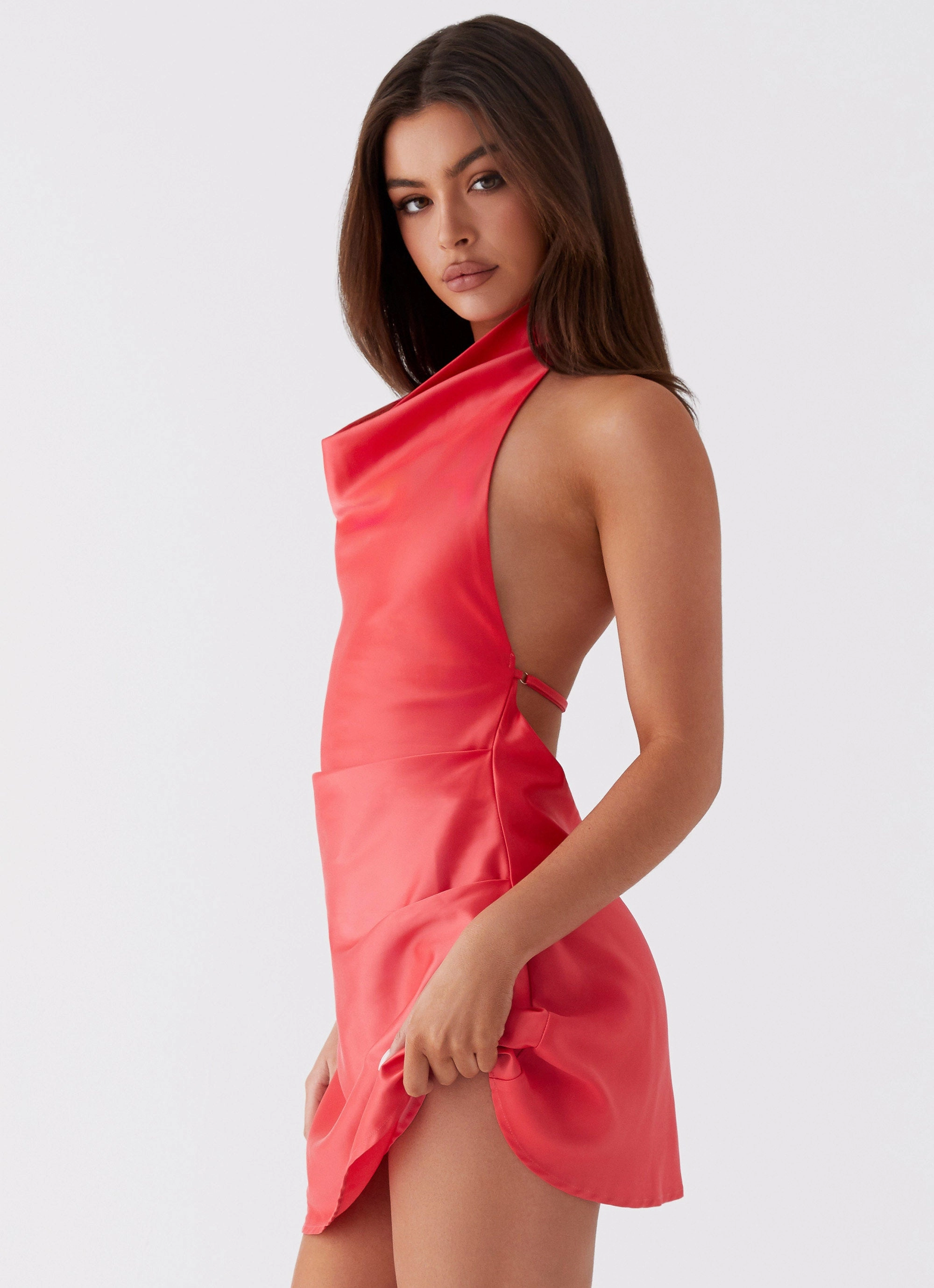 Sabina Mini Dress - Red Brunch Glow
