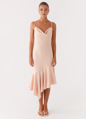 Neutral Look Photo Bright Korby Midi Dress - Pink