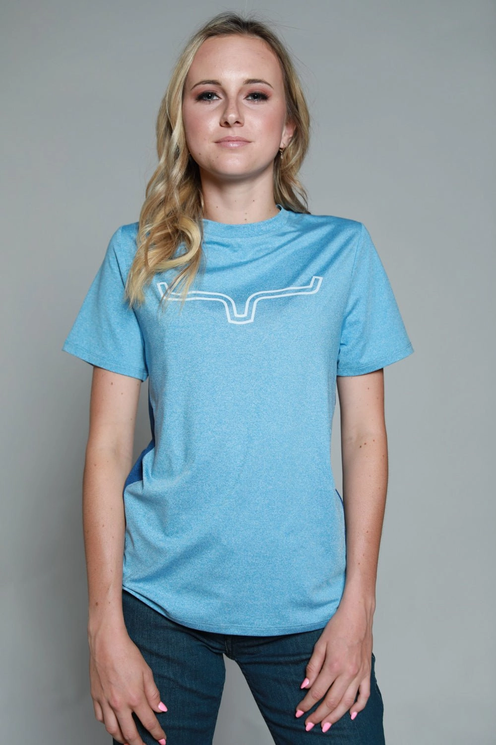 Summer Must-have Perfect Fit Kimes Ranch Womens Phase 2 Tech Tee Turquoise Polyester S/S T-Shirt