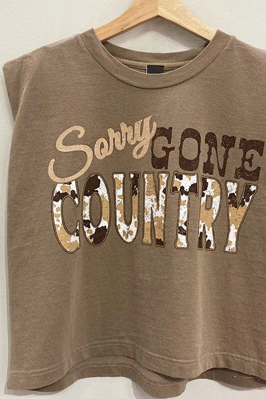 Gone Country Muscle Tee S-XL NonRestrictive Armholes Ventilated Mesh Panels