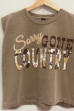 Gone Country Muscle Tee S-XL NonRestrictive Armholes Ventilated Mesh Panels