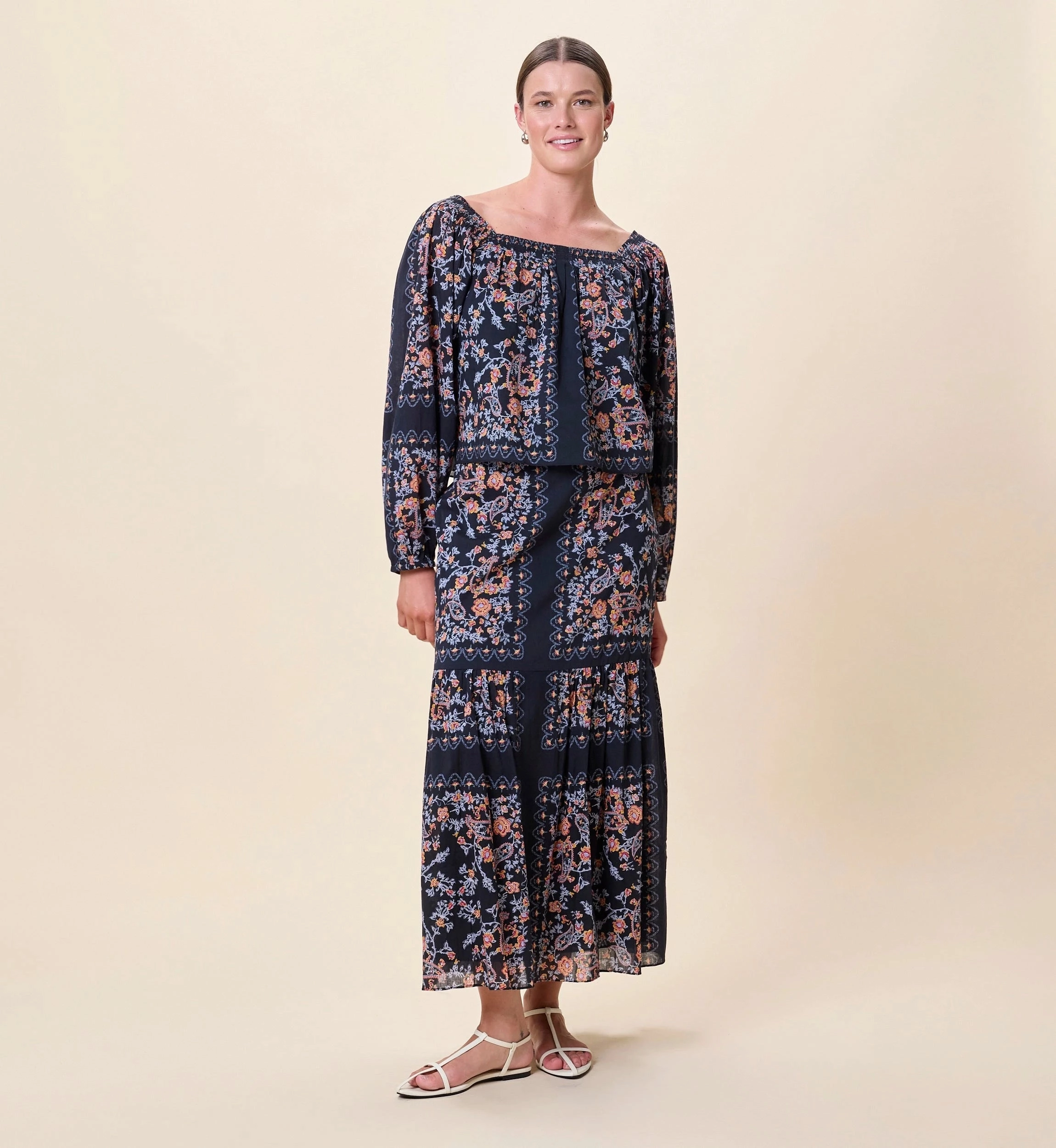 Quick Release Fasteners Compression Gradient Lucille Blouse | Dark La Ramos