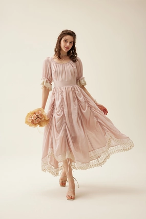 Elowen 27 | Lace Linen dress gown ( 2 way to wear ) Timeless Comfort