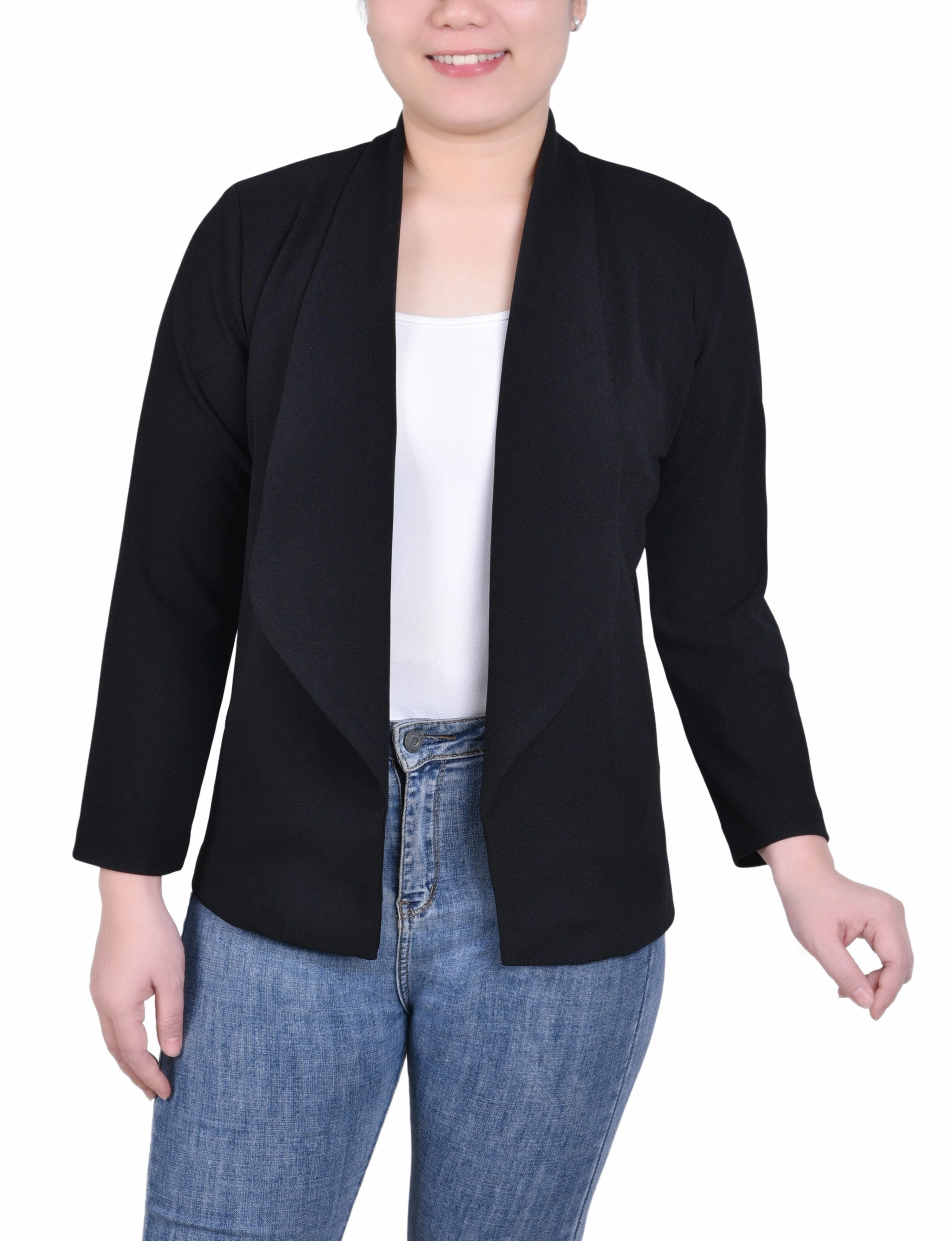 CompressionSupportWeave Petite Long Sleeve Ponte Jacket