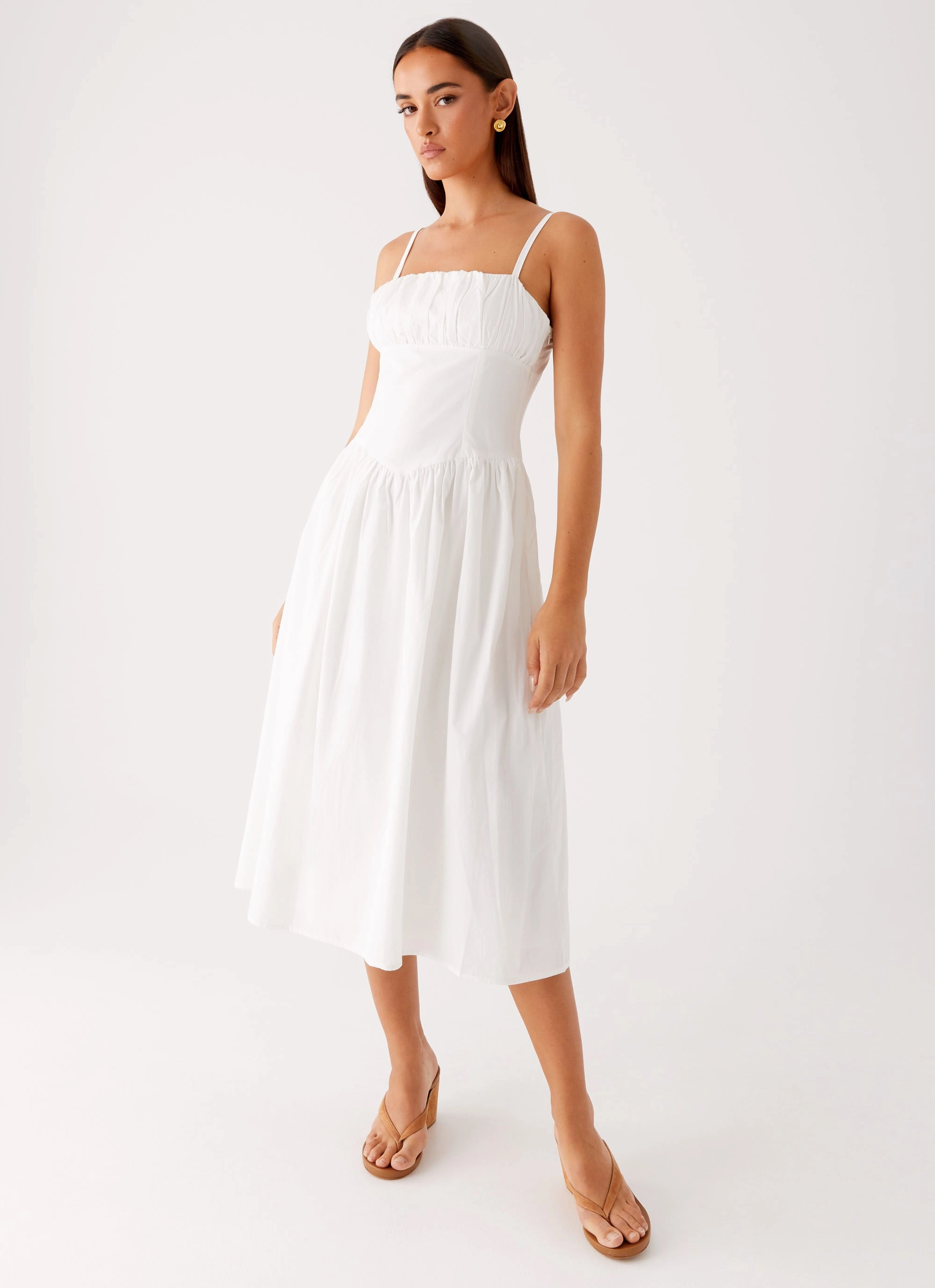 Night Appeal Relaxed Movement Phillipa Midi Dress - White