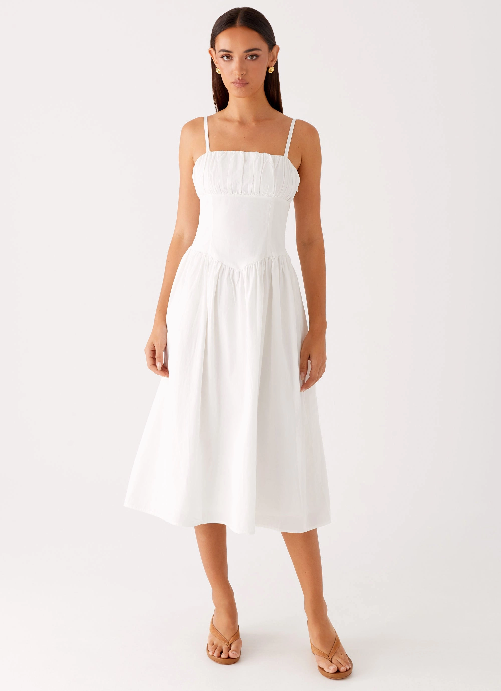 Lounge Moment Phillipa Midi Dress - White