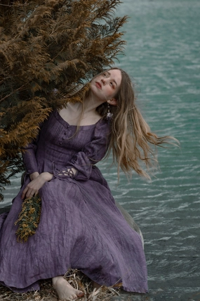 Airy Feel PHOENIX 24 | REGENCY LACE-UP LINEN DRESS