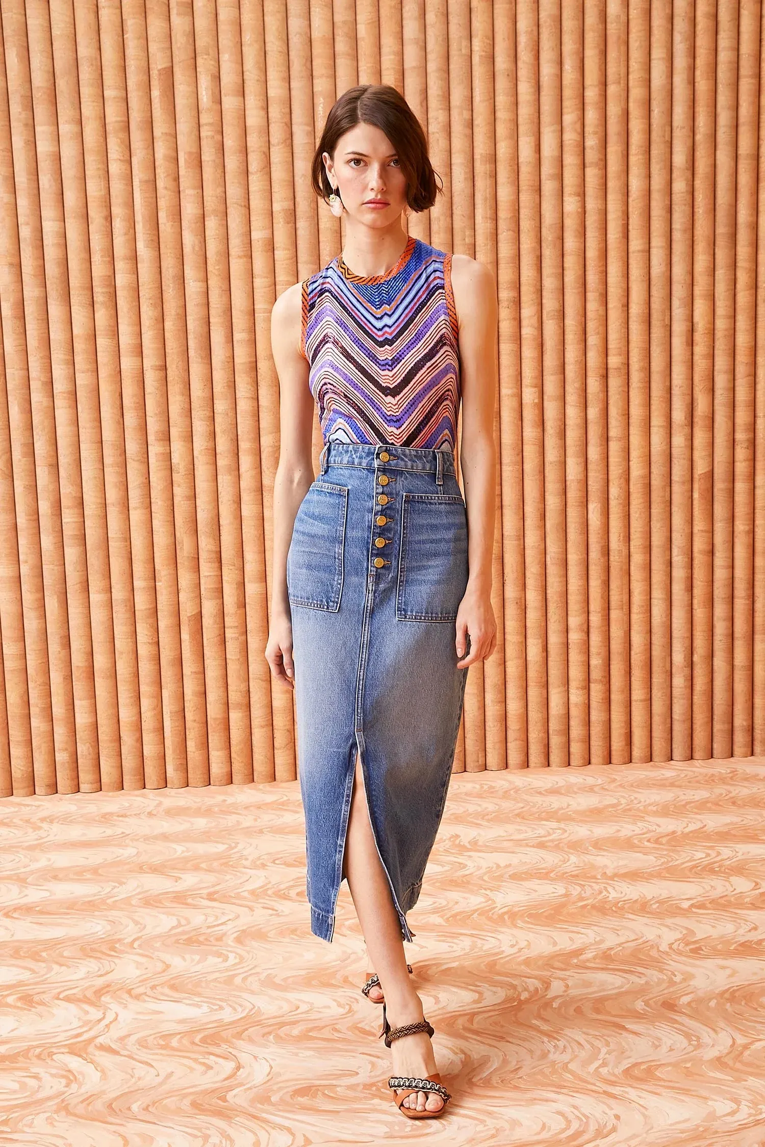 Ulla Johnson Bea Denim Skirt Rugged Comfort