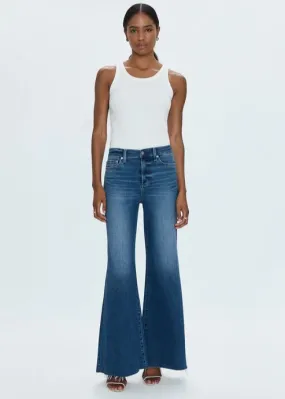 Pistola Izzy Mid Rise Wide Jean - Study Low Maintenance Denim Sharp Finish