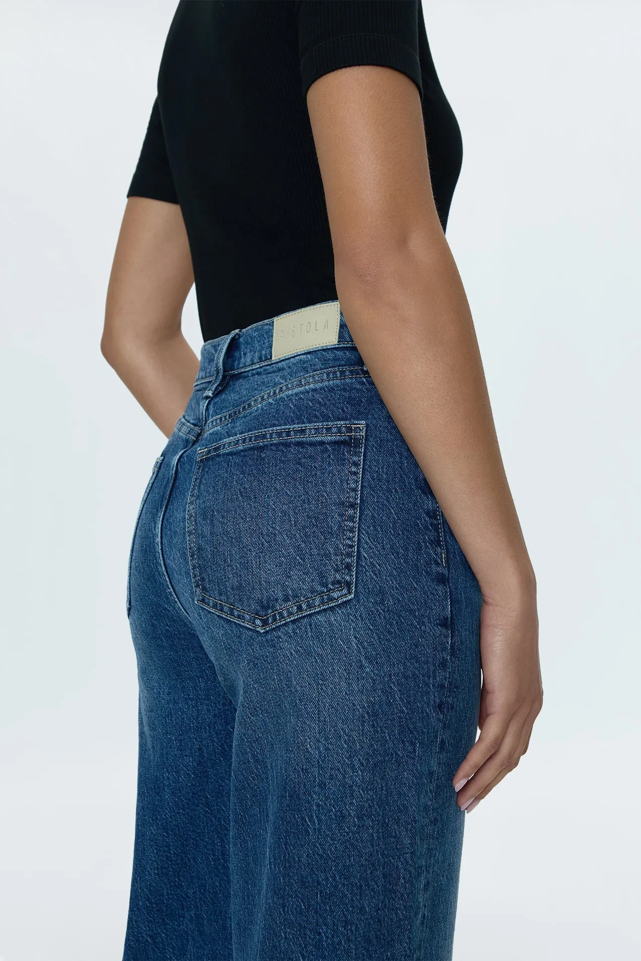 Daily Go Pistola Lana High Rise Ultra Wide Leg Crop Jean - Palladium
