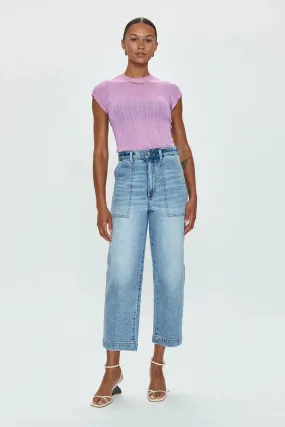 Lockstitch Construction Party Look Weekend Warrior Pistola Turner High Rise Barrel Leg Jeans -PROVENCE