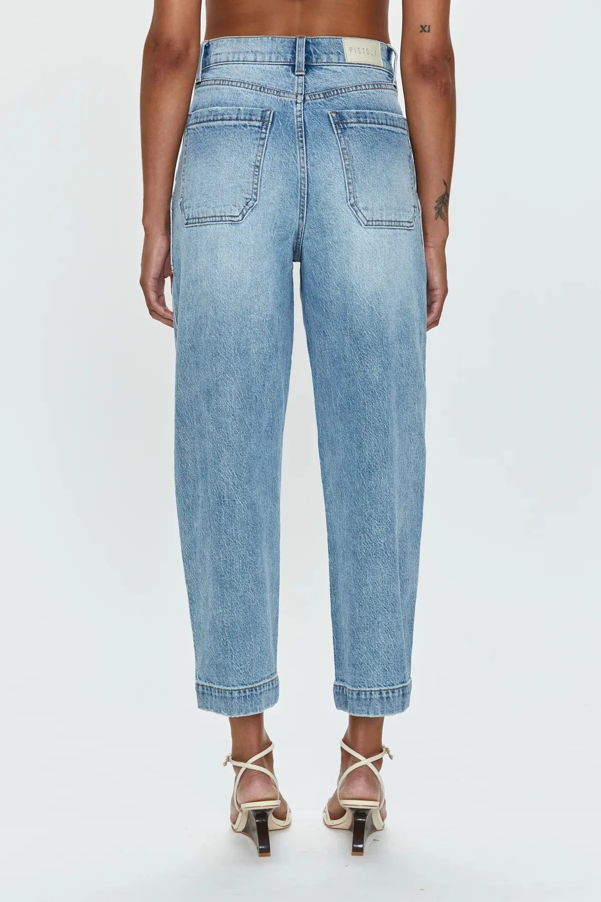 Pistola Turner High Rise Barrel Leg Jeans -PROVENCE Modern Winter Warmth Loose