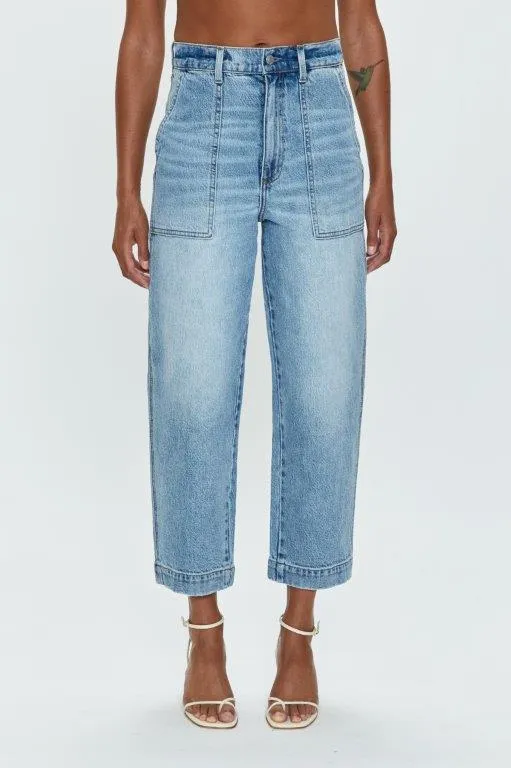 Casual Friday Elegant Casual Pistola Turner High Rise Barrel Leg Jeans -PROVENCE