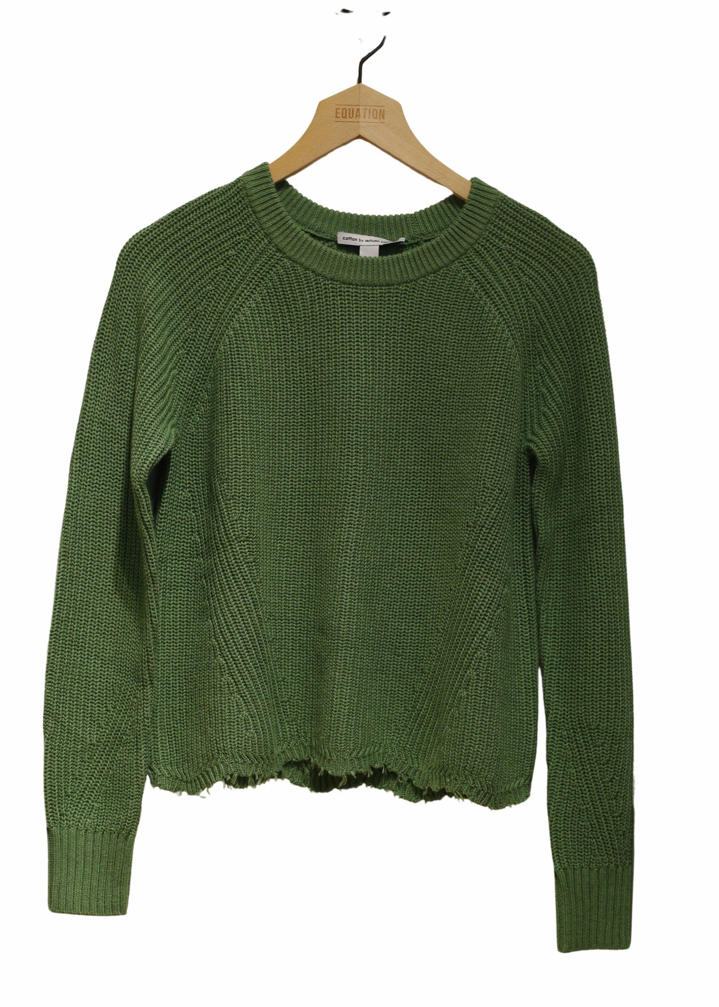 Autumn Cashmere Distressed Scallop Shaker Cactus Circular Knit City Warmth