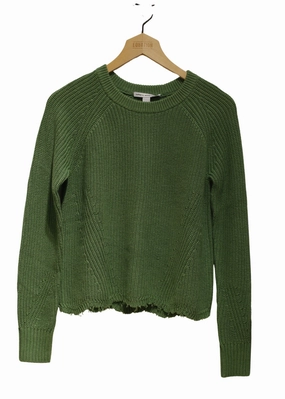 Autumn Cashmere Distressed Scallop Shaker Cactus Circular Knit City Warmth