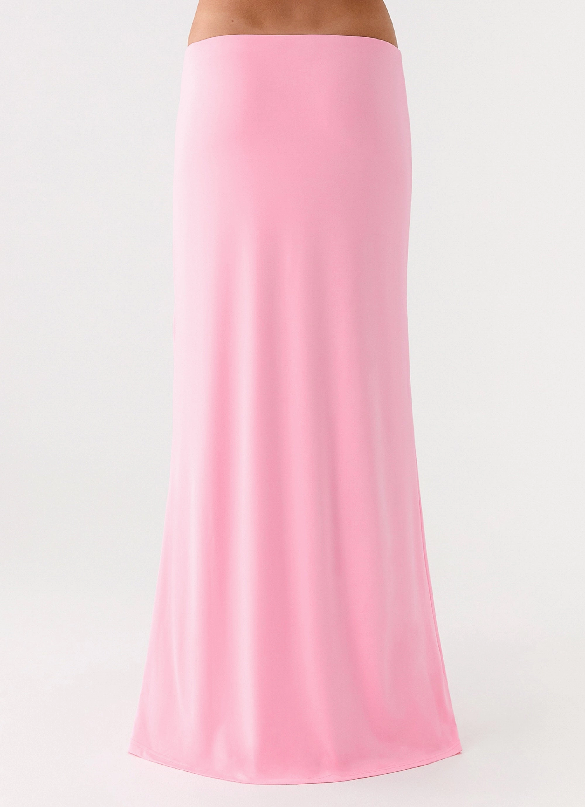 Calm Mood Detail Focus Ashi Maxi Skirt - Pink
