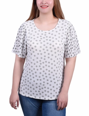 Pleated-Sleeve Top AbrasionResistantEdging