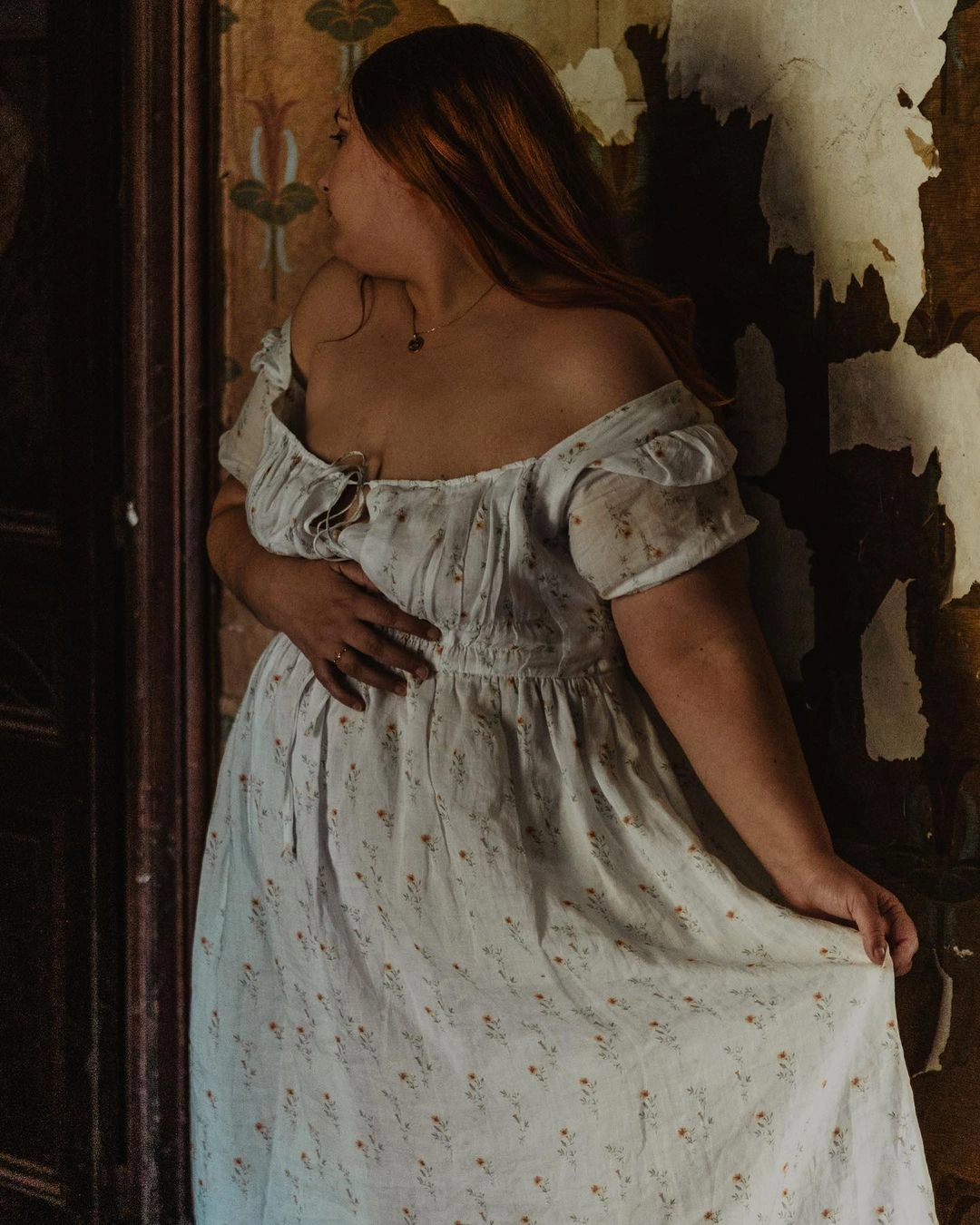 Daily Warmth BERGAMOTE 20 |Floral Linen Dress