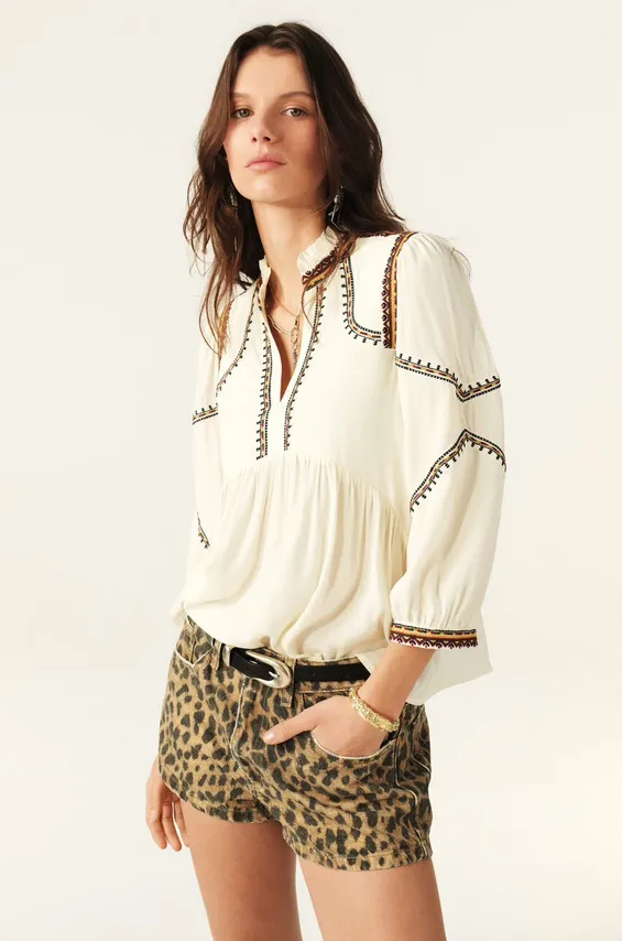 ba&sh Talsie Blouse Hidden Pocket