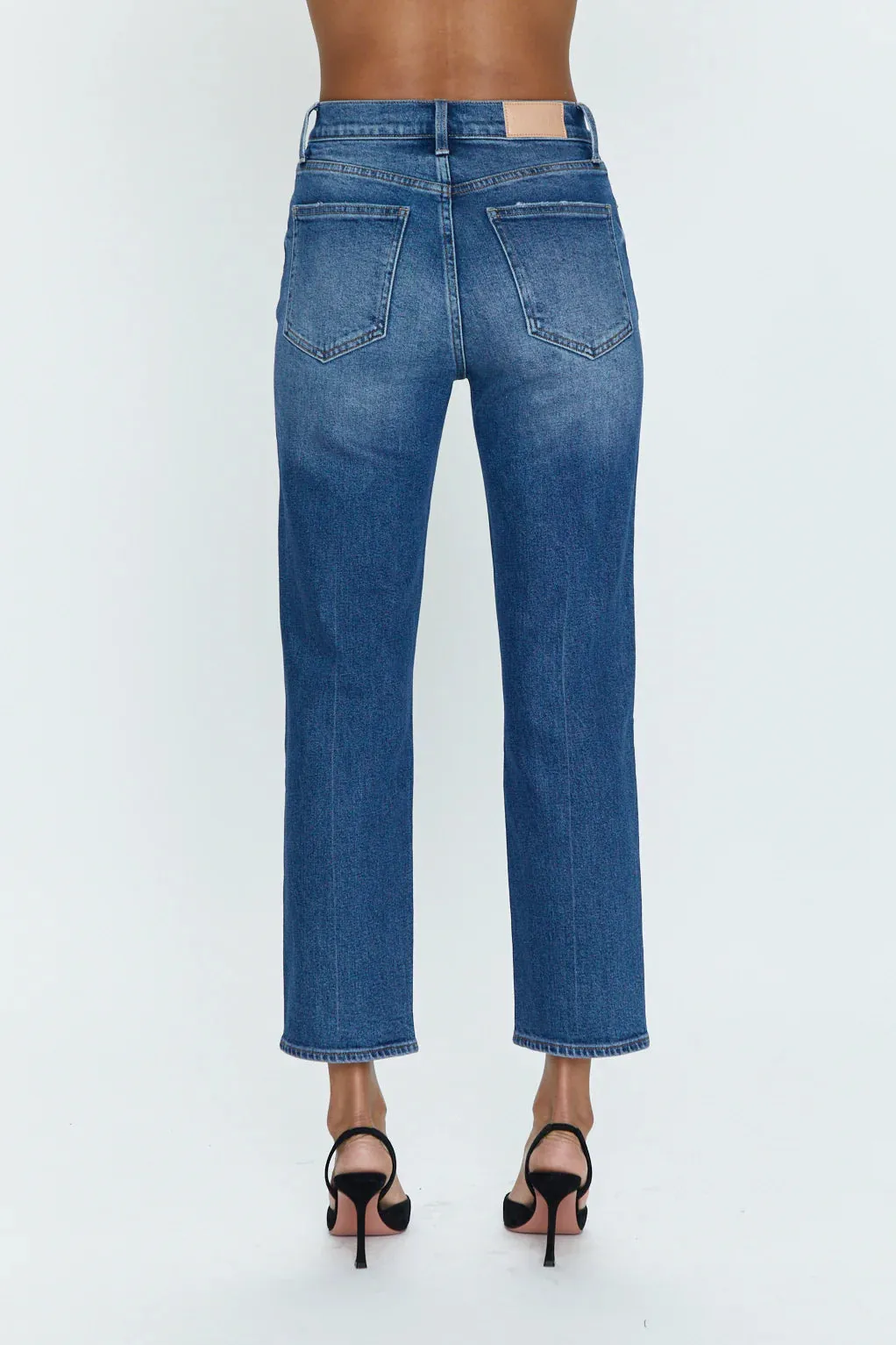 Style Appropriate Everyday Ready Pistola Charlie High Rise Straight Jeans - Augustus