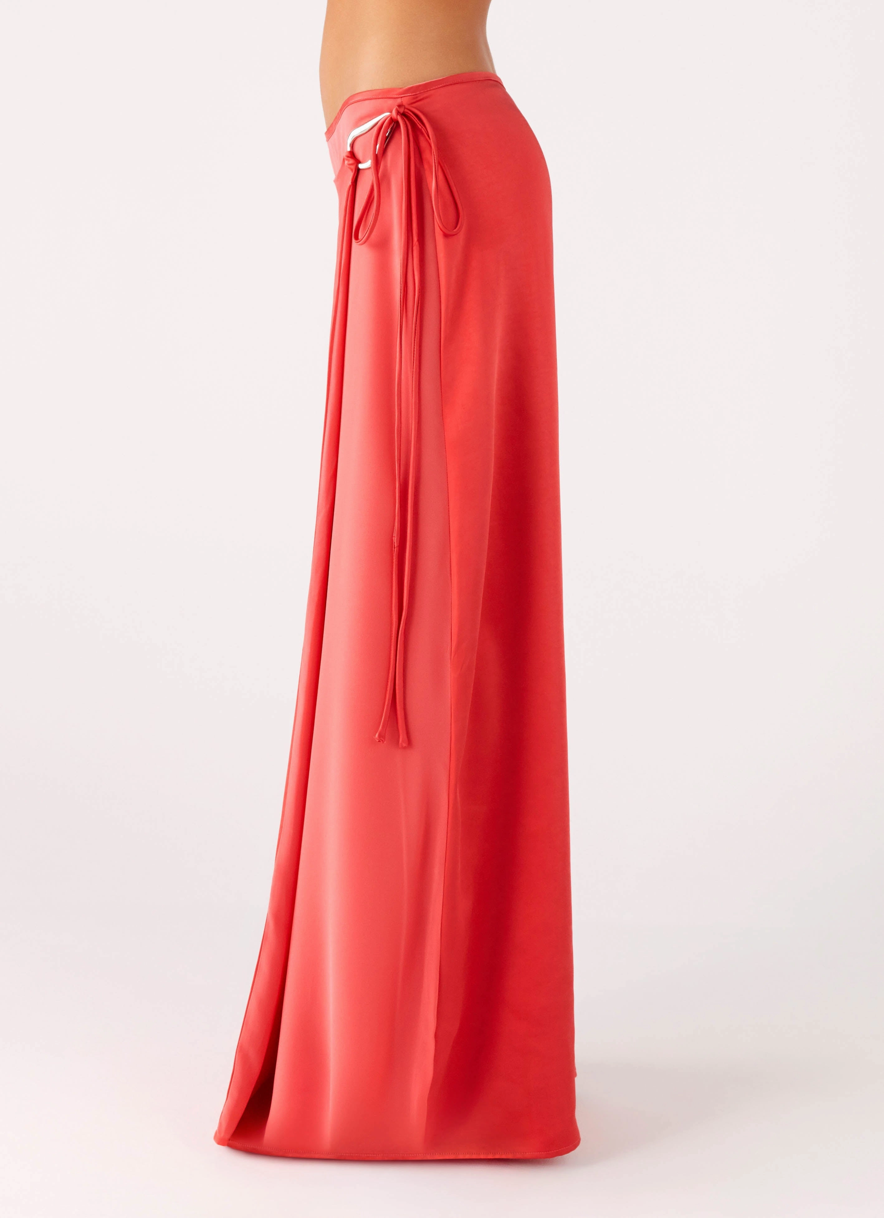 Pollie Wrap Maxi Skirt - Coral Trendy Mood