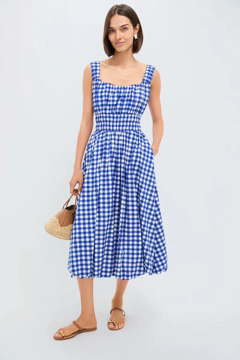 Sea NY Neci Gingham Tank Dress Modern Finish
