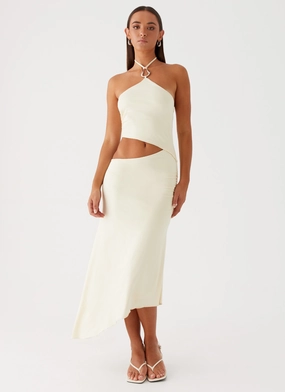 Mini-Length Studio Style Tasha Maxi Dress - Lemon