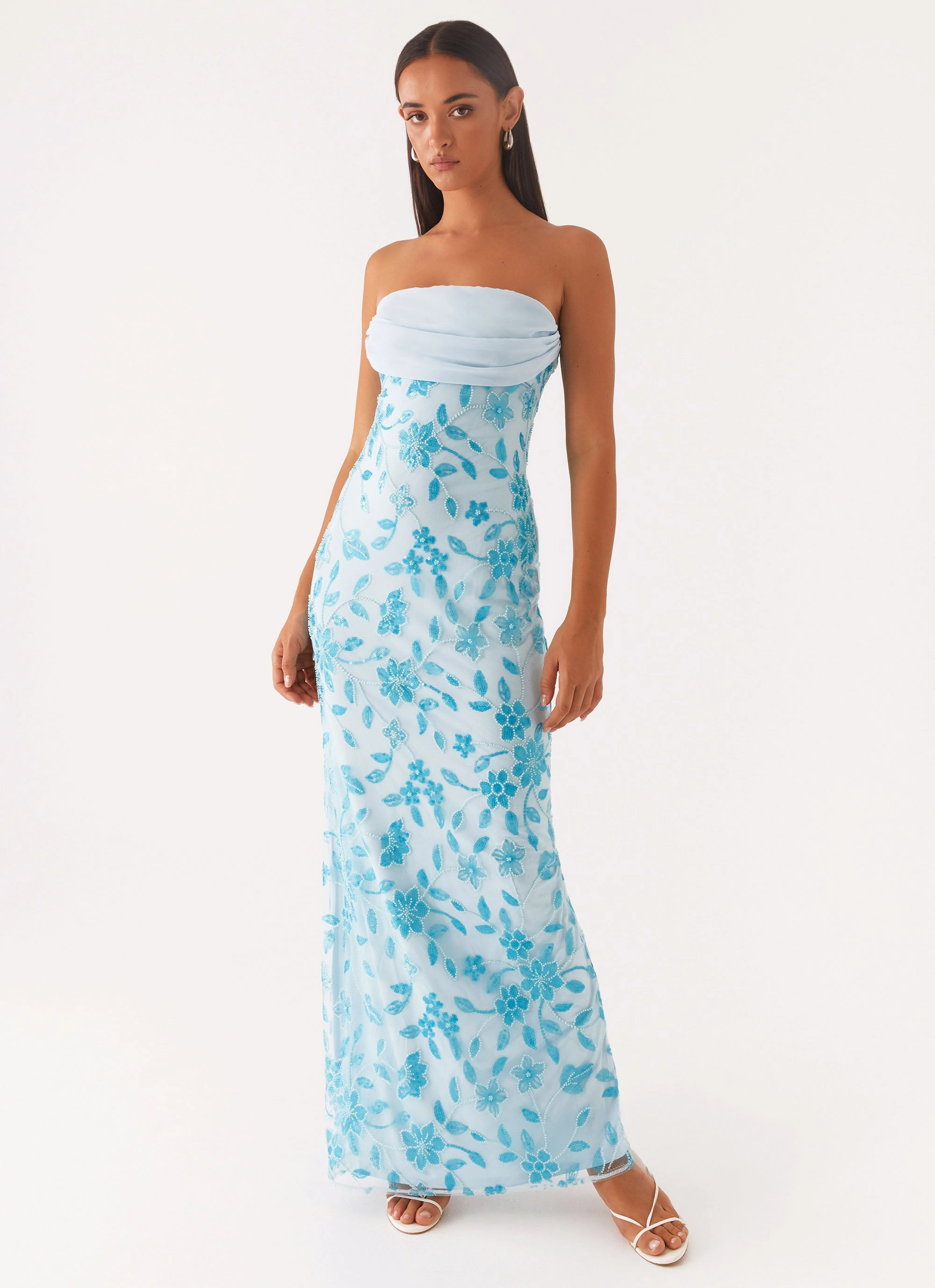 Prism Beaded Maxi Dress - Blue Versatile Layer