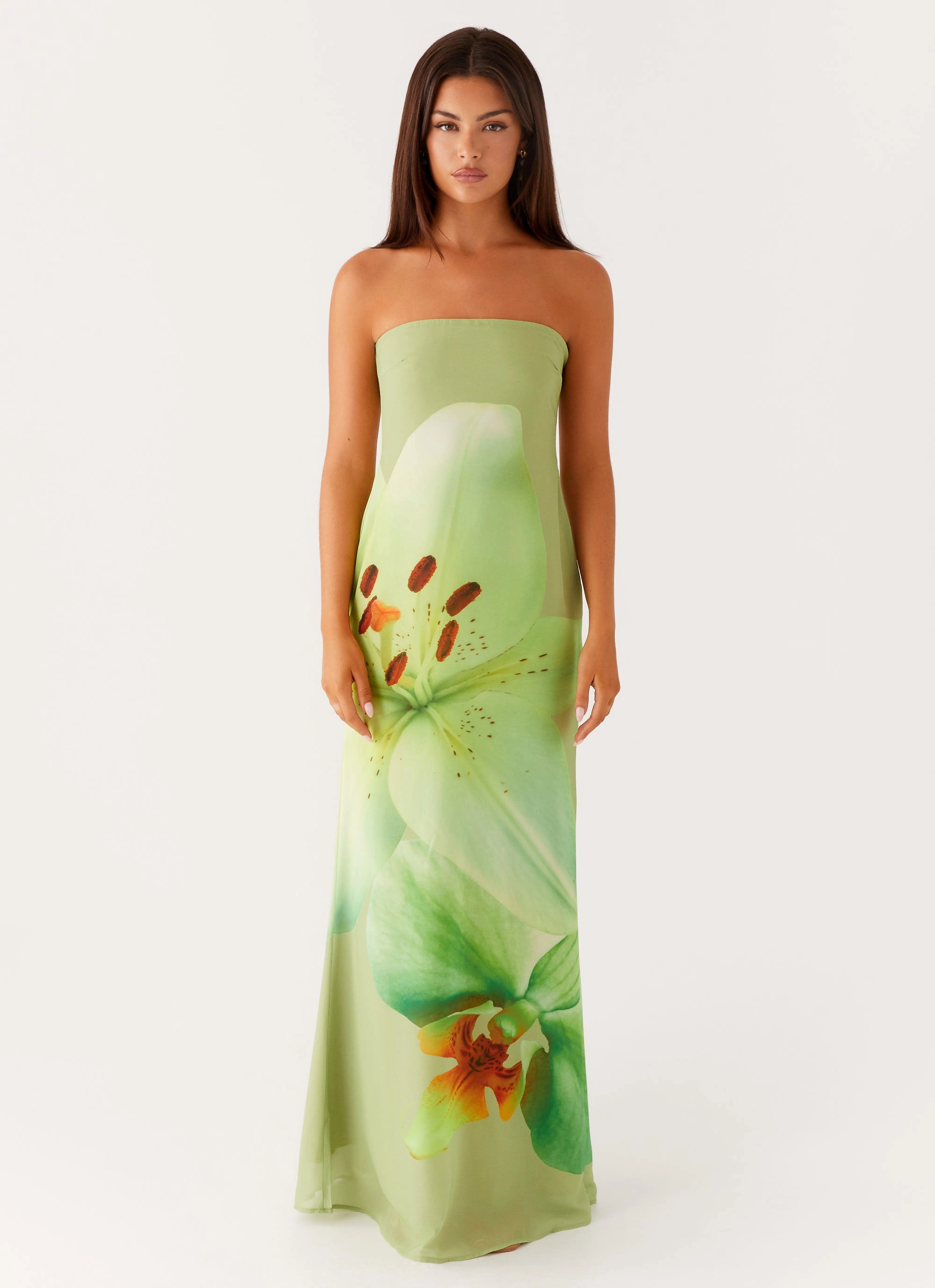Timeless Piece Heart Tone Darcy Maxi Dress - Green Floral