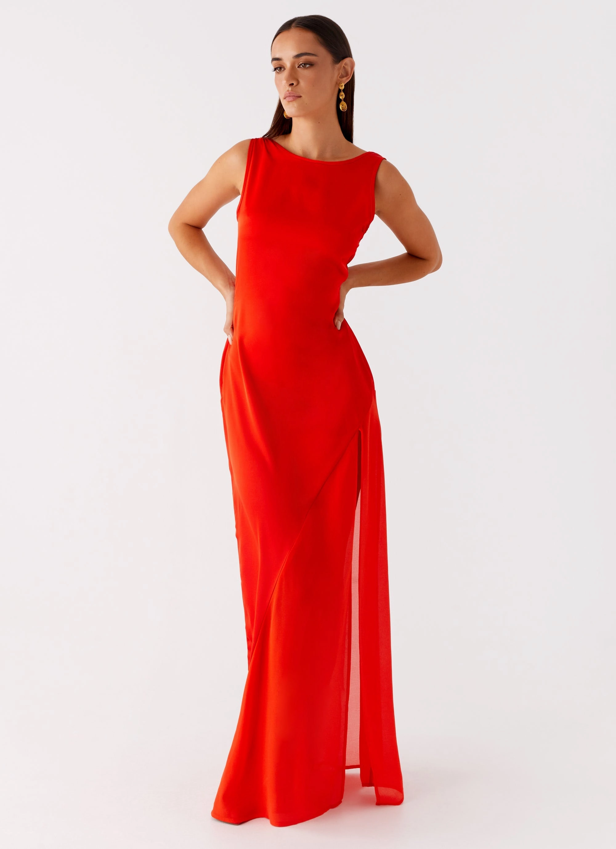Ramiro Maxi Dress - Red light layering