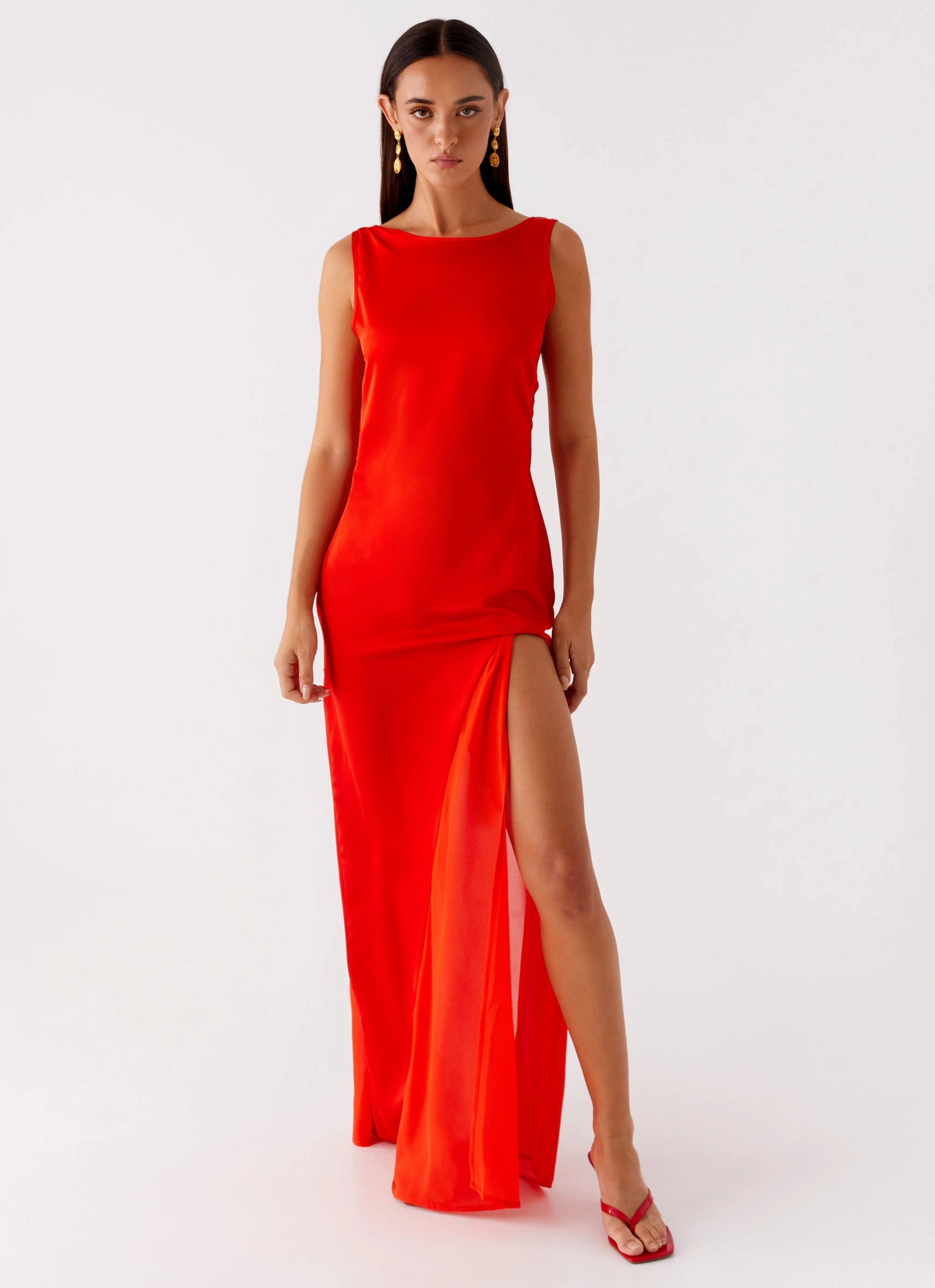 Simplistic Mood Feminine Vibe Ramiro Maxi Dress - Red