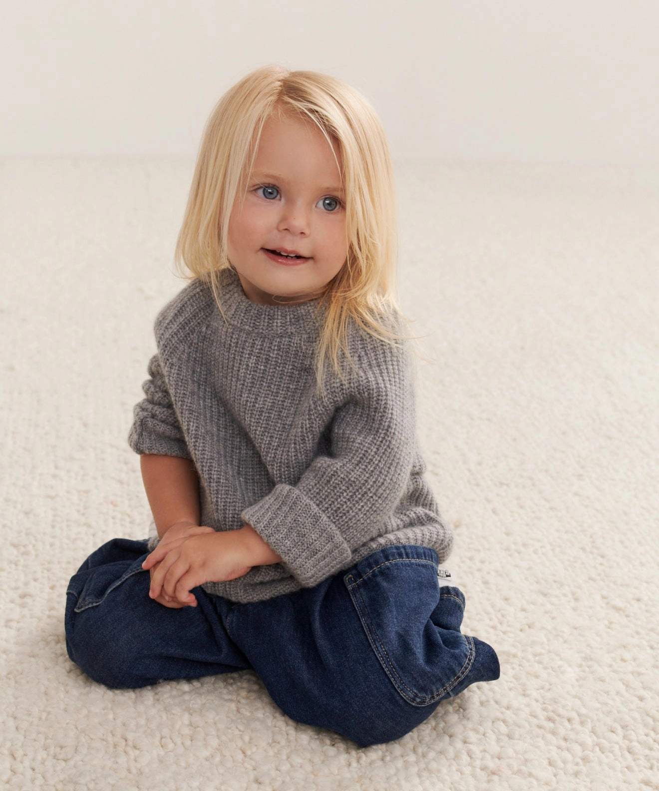 Subtle Detail Lightwear Look Kids' Cashmere Fisherman
