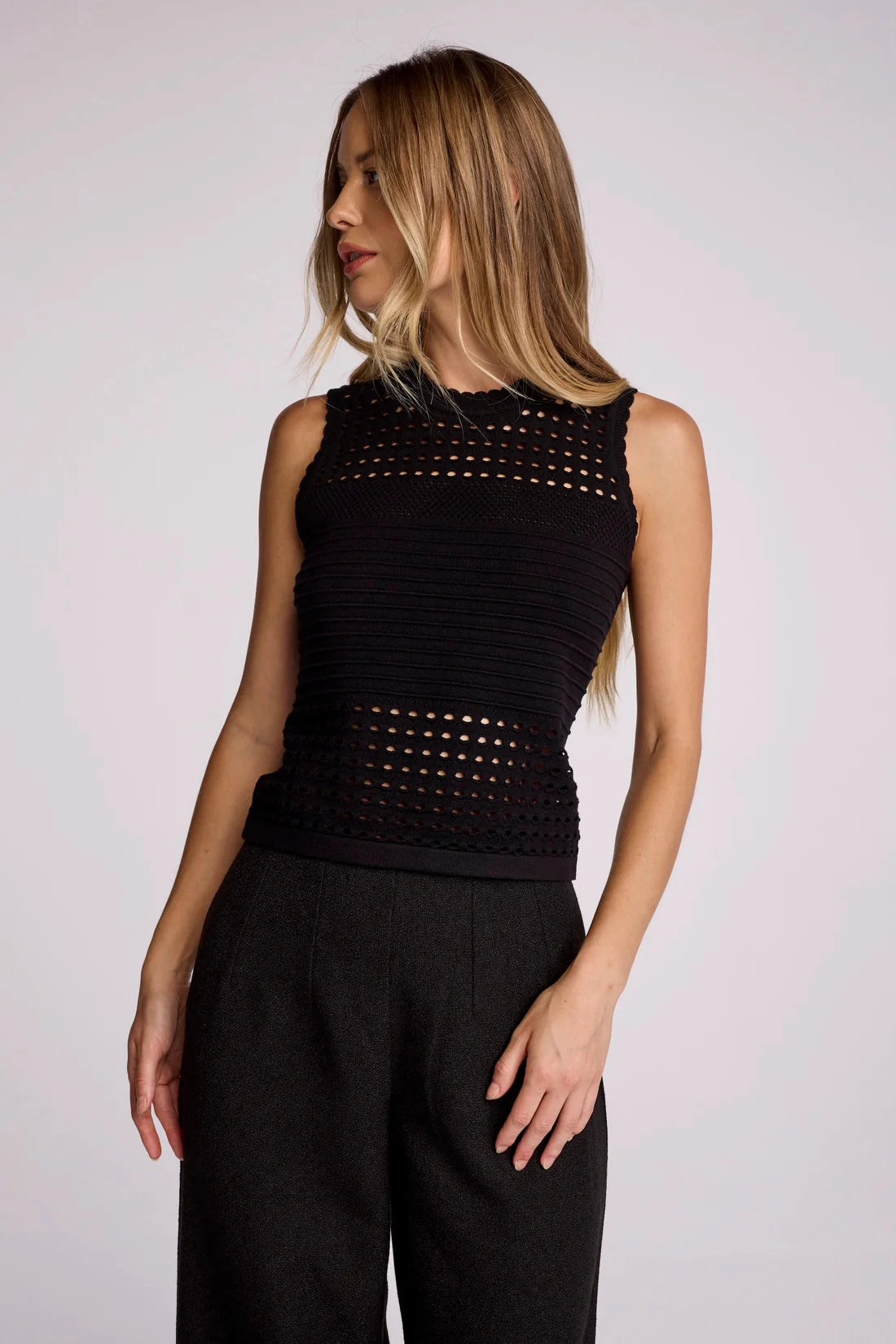 Retro Style Fitted Blouse Sundays Zane Tank