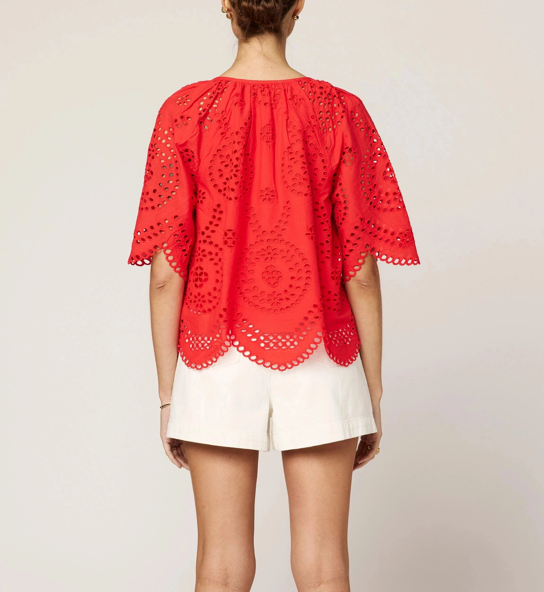 PreWashed Circular Knit Lulu Blouse | Poppy Red