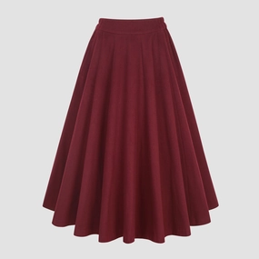 Dimensional Jacquard Weave All Time The Soft Lawn 12 | Midi Wool Skirt
