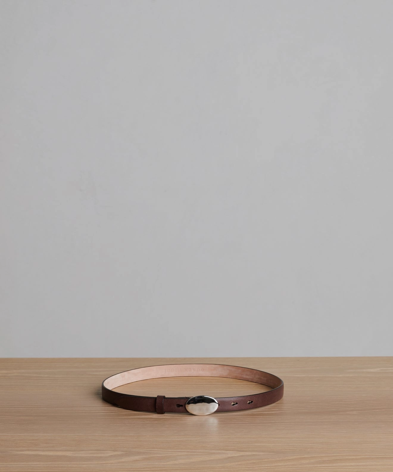 NonChafe Tag Placement Eco Dye Process Leather Audrey Belt