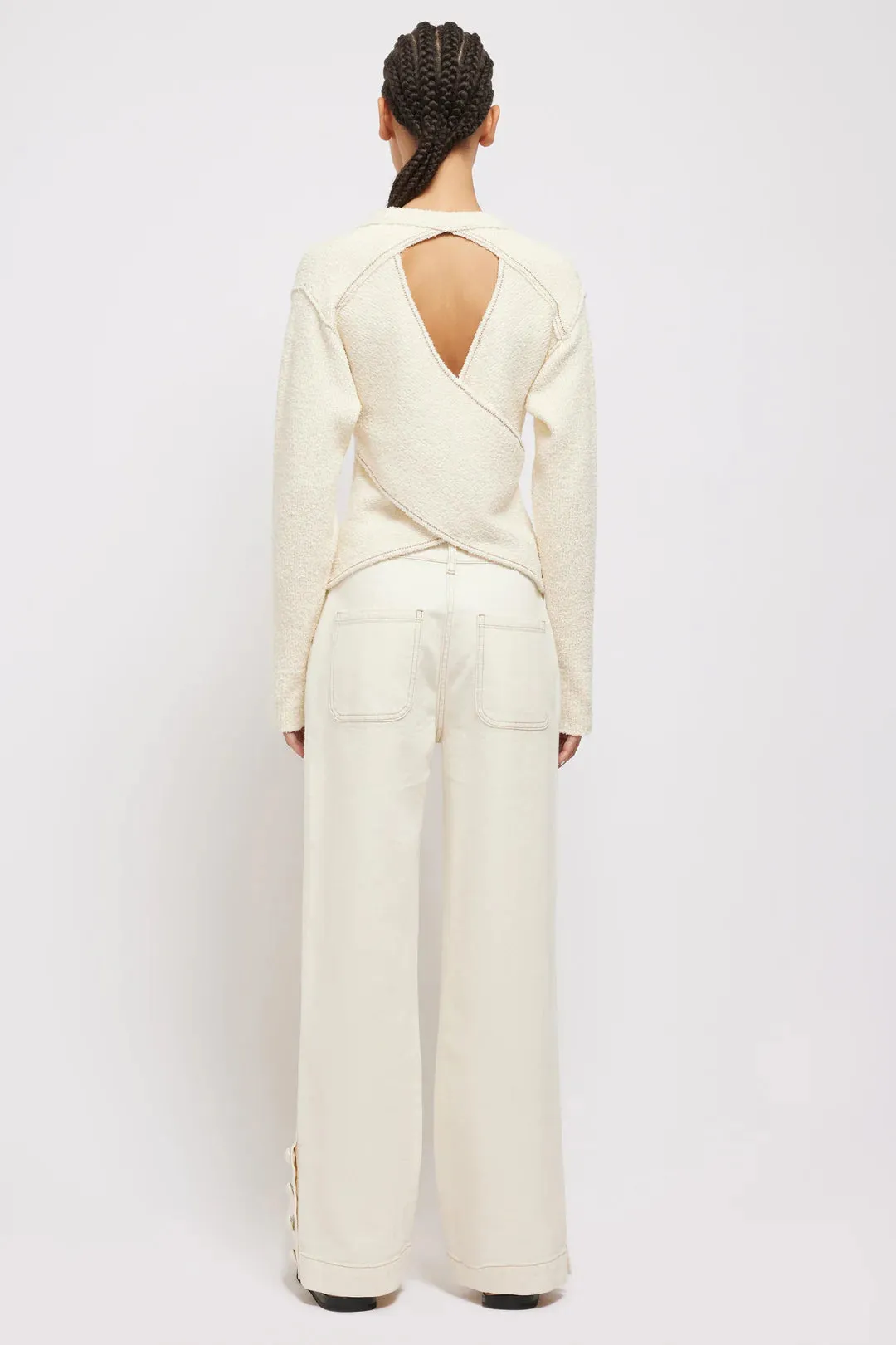 Simkhai Sabina Crossover Sweater Office Comforted