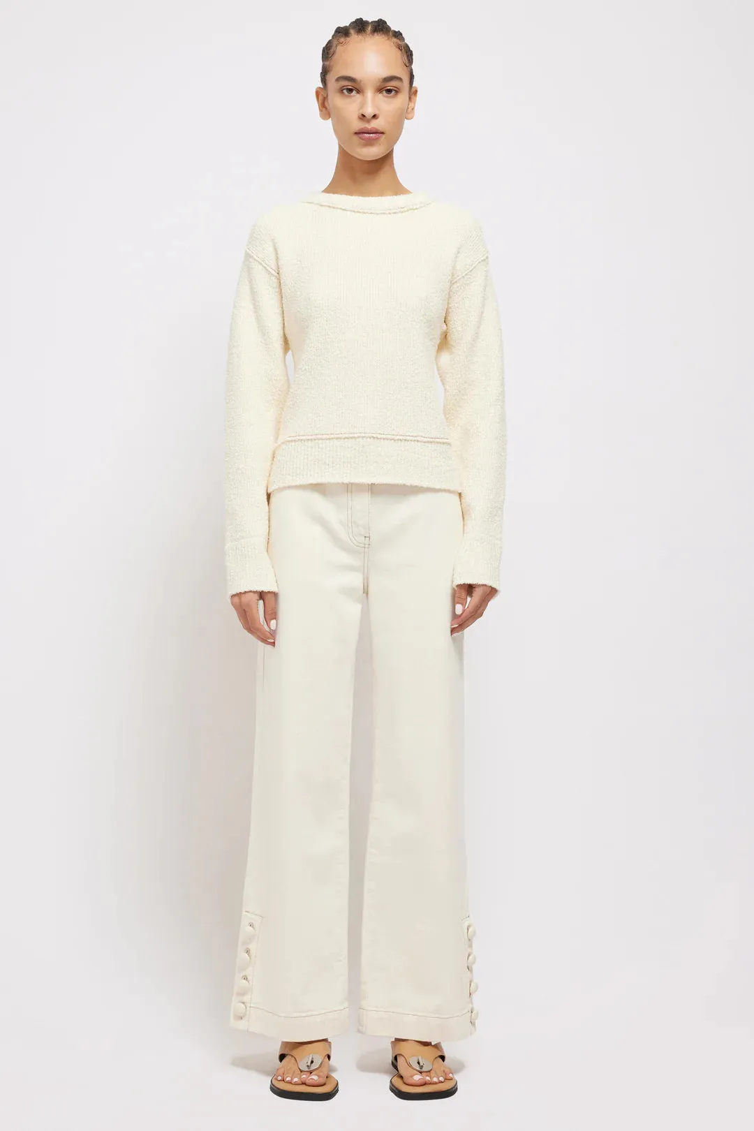 Simkhai Sabina Crossover Sweater FlexibleWaistband